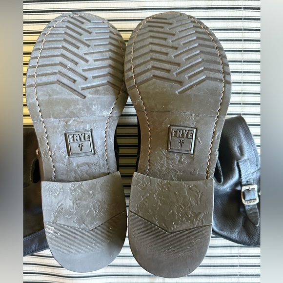 Frye Veronica Leather Buckle Short Moto Boots 8.5 B - Picture 6 of 7